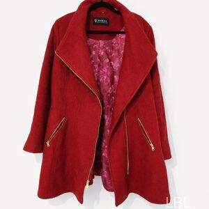 Women's Red Wool Coat